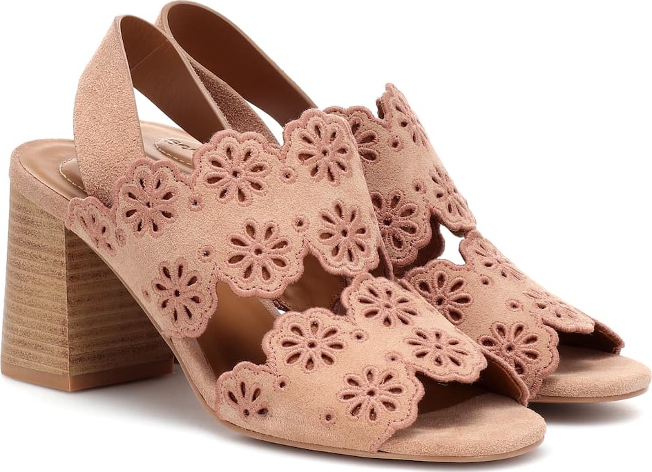 See By Chloé Embroidered suede sandals