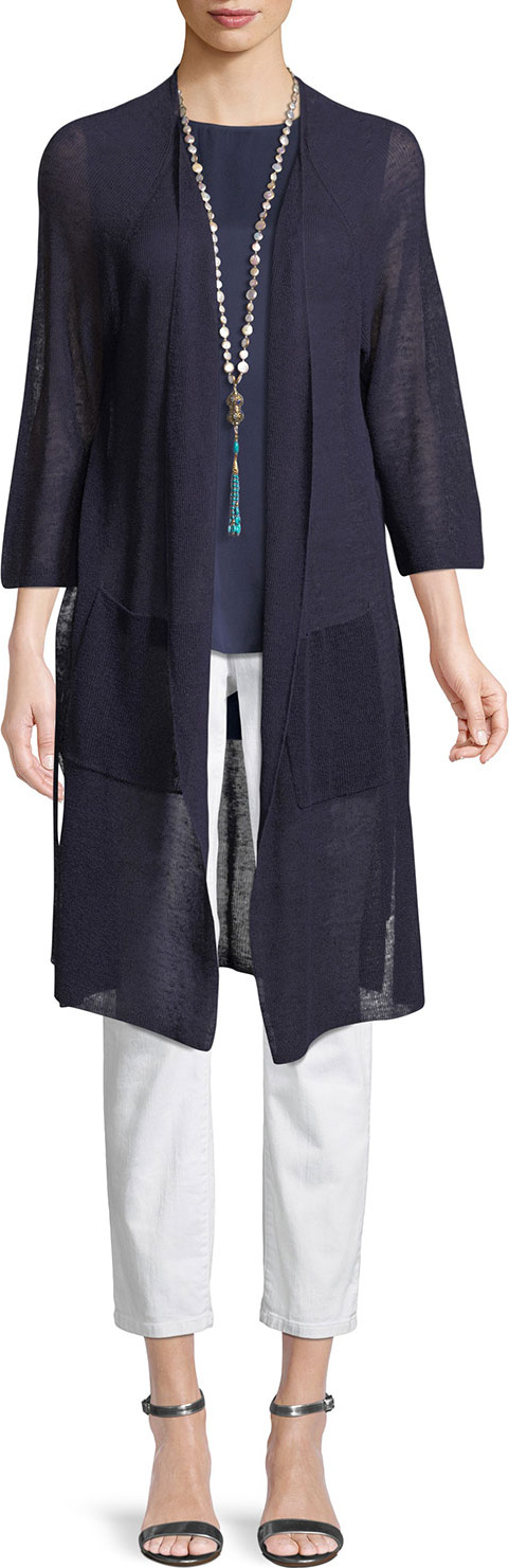 Eileen Fisher Organic Skinny Ankle Jeans, White