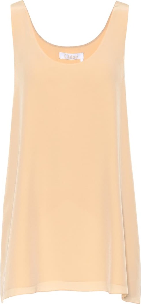 Chloe Silk crêpe tank top