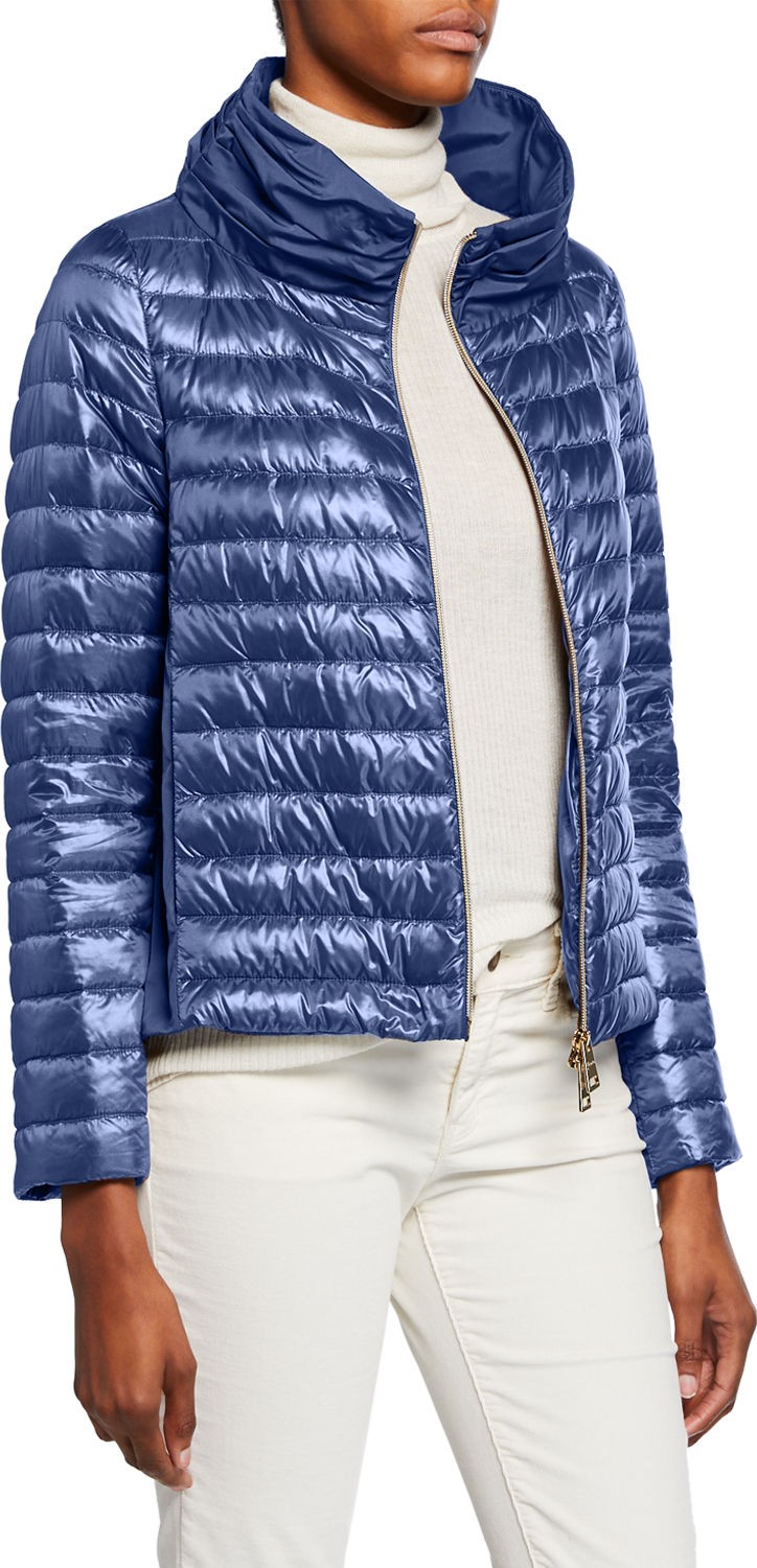 Herno Ladybug Long-Sleeve Puffer Jacket w/ Cape