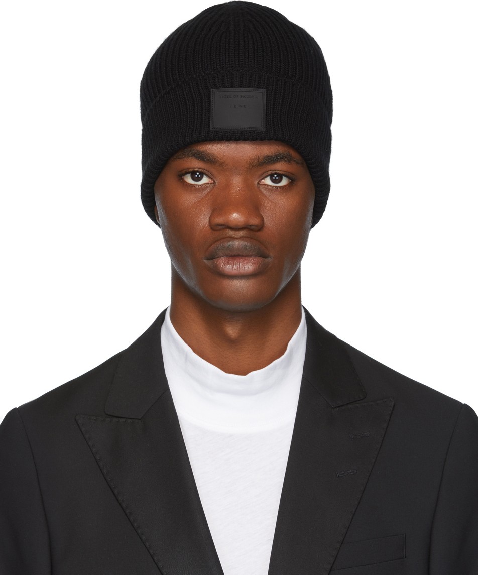 Tiger Of Sweden SSENSE Exclusive Black Wool Hollein Beanie