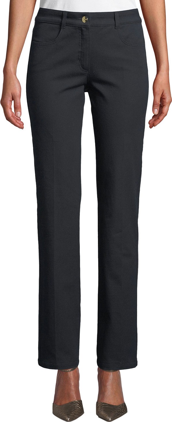 Escada Mid-Rise Narrow Straight-Leg Jeans