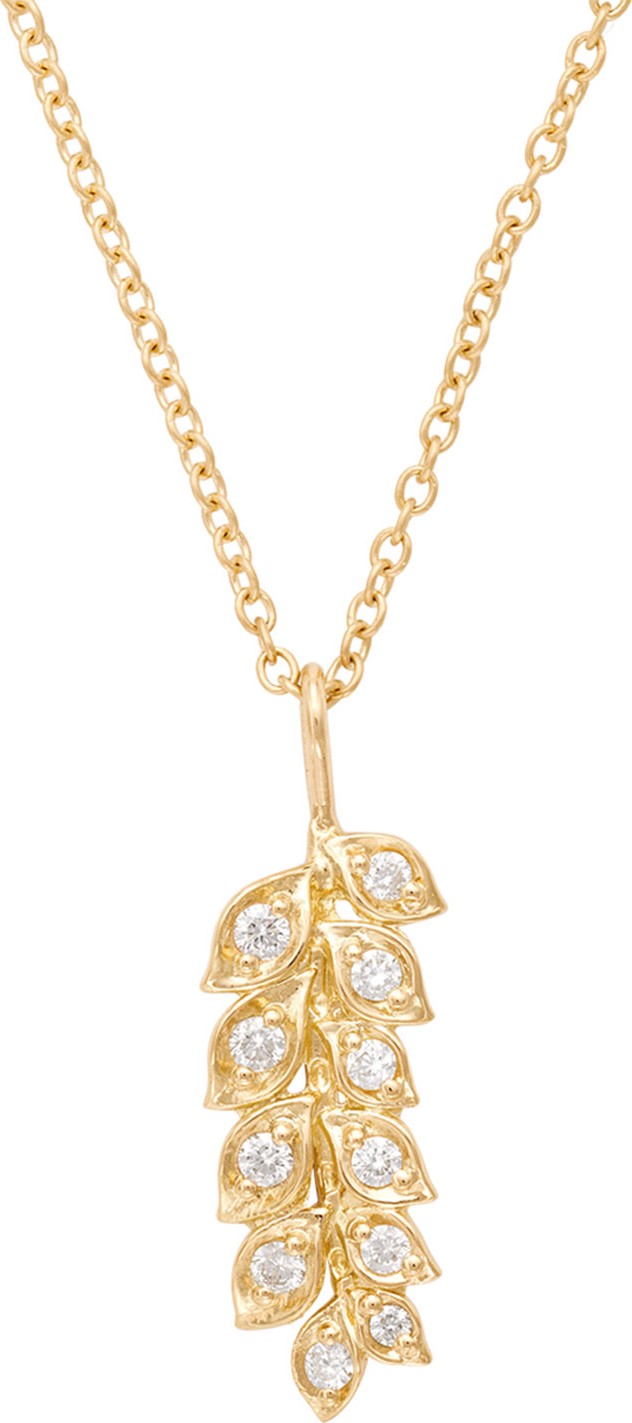Jamie Wolf 18K Gold Vine Pendant Necklace with Diamonds
