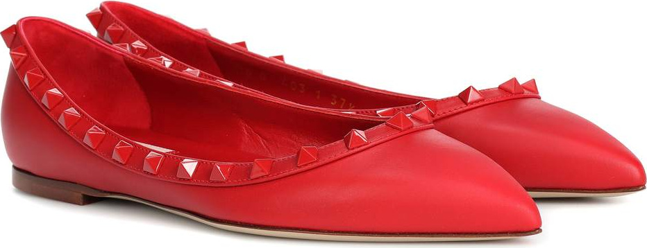 Valentino Valentino Garavani Rockstud leather ballerinas
