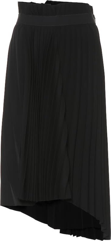 Balenciaga Asymmetric pleated midi skirt