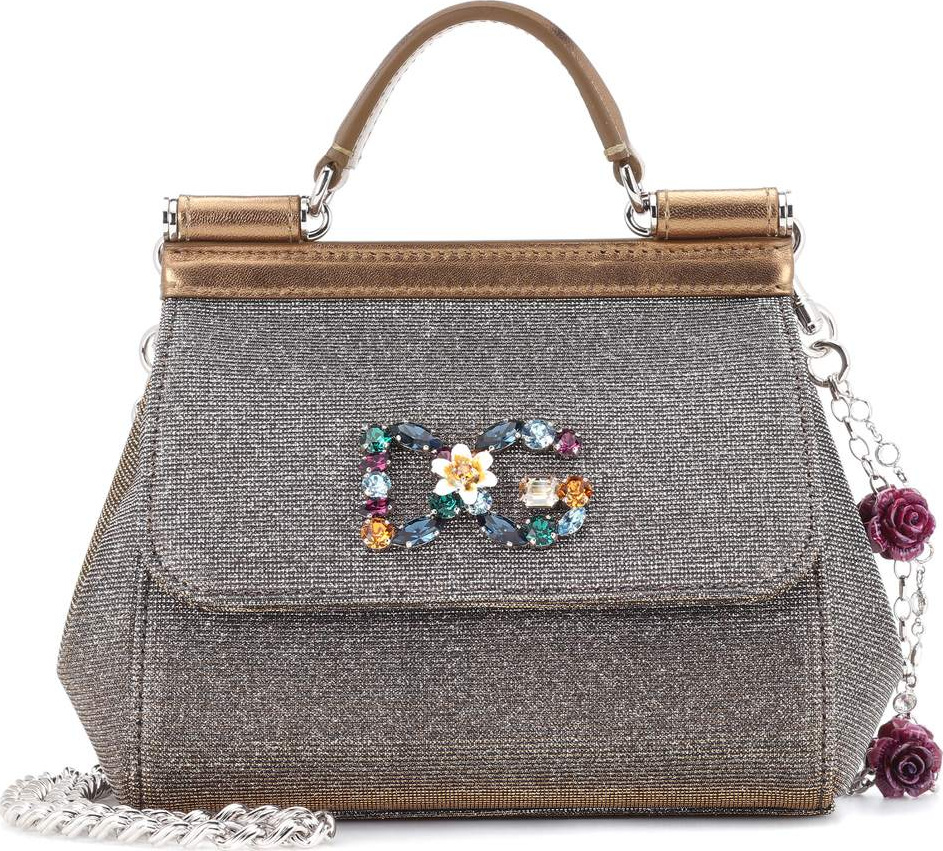 Dolce & Gabbana Sicily Mini tweed shoulder bag
