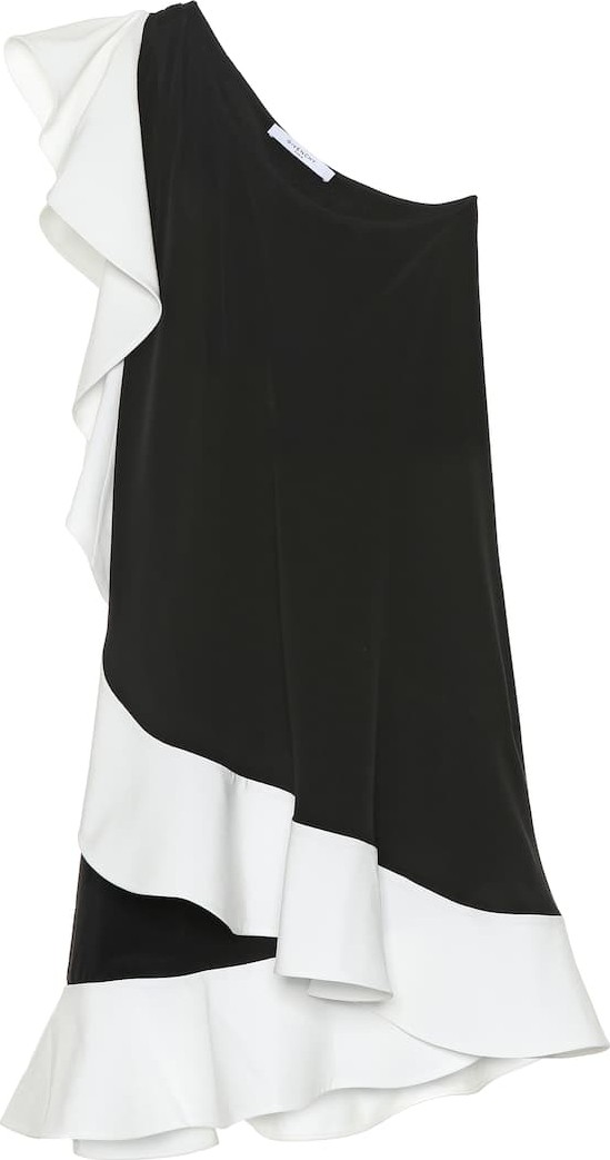 Givenchy Asymmteric ruffled silk dress