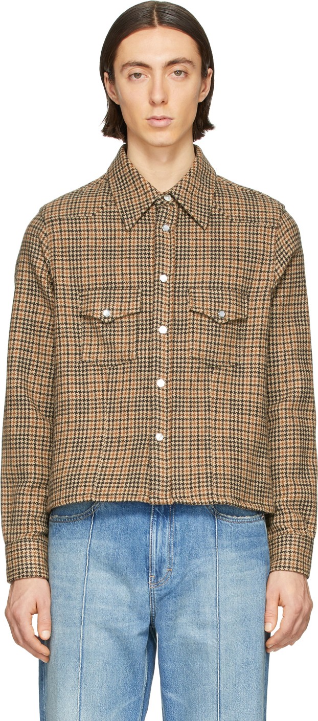 Our Legacy Brown Shrunken Frontier Shirt