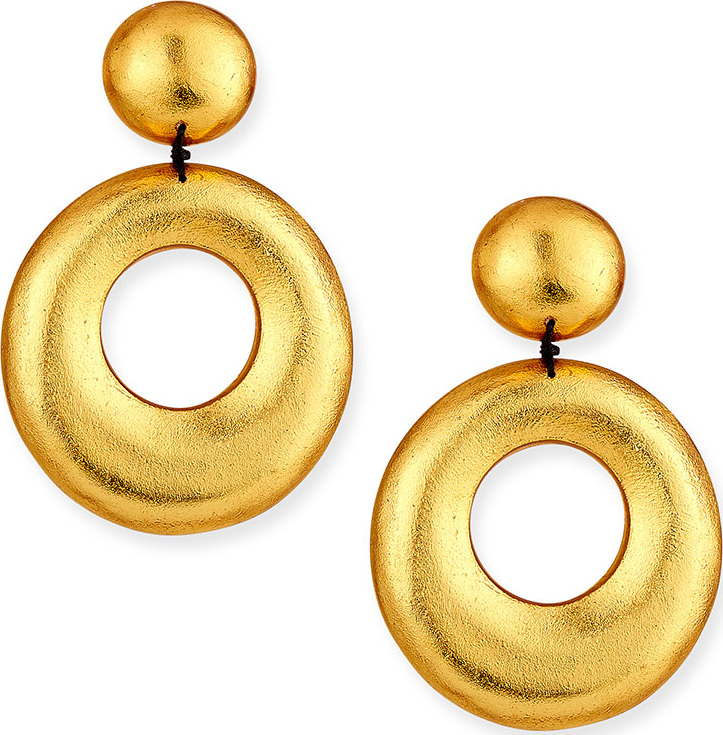 Viktoria Hayman Door-Knocker Clip-On Statement Earrings