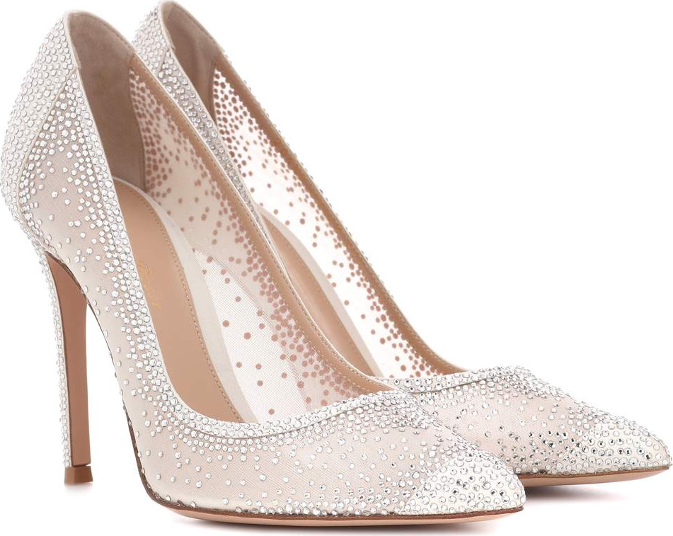 Gianvito Rossi Rania crystal-embellished pumps