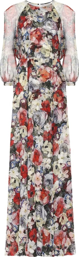 Erdem Lamara floral silk-voile gown