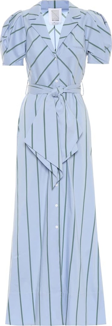 Rosie Assoulin Striped cotton-blend maxi dress