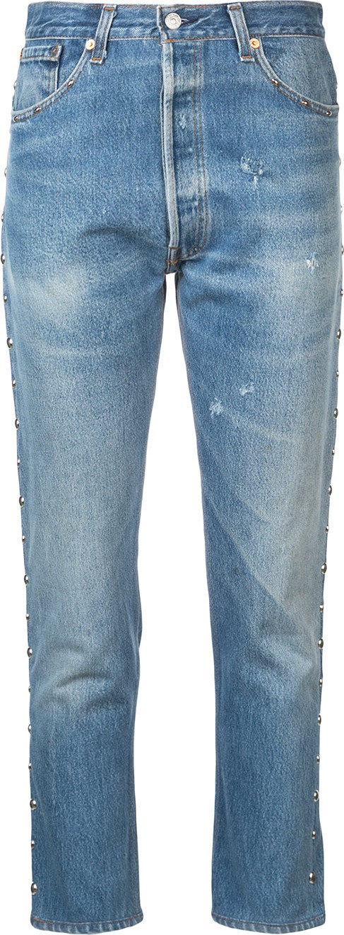 RE/DONE Slim fit studded jeans