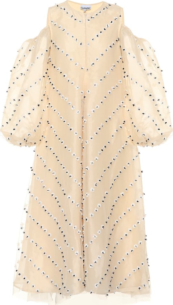 Ganni Embellished midi dress