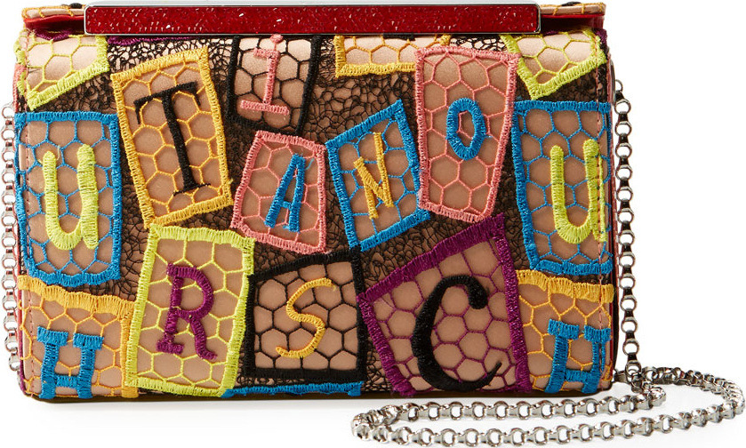 Christian Louboutin Vanite Small Dentelle AlphaLoubi Clutch Bag