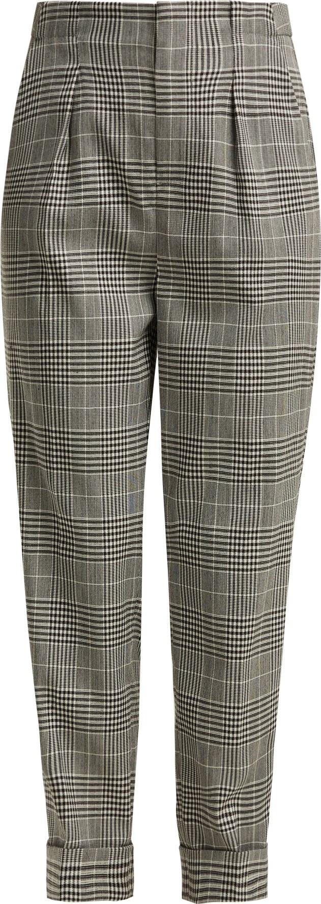 Roland Mouret Horley checked wool-blend trousers
