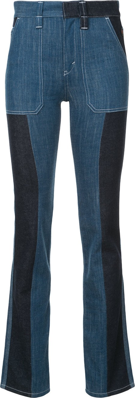 Chloe panelled boot-cut jeans
