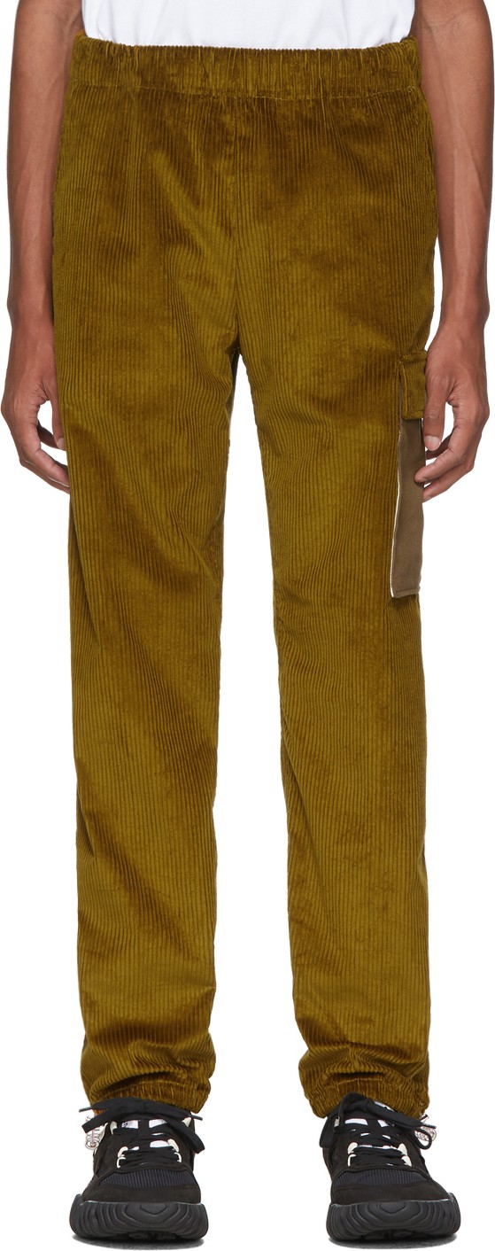 Acne Studios Yellow Corduroy Cargo Pants
