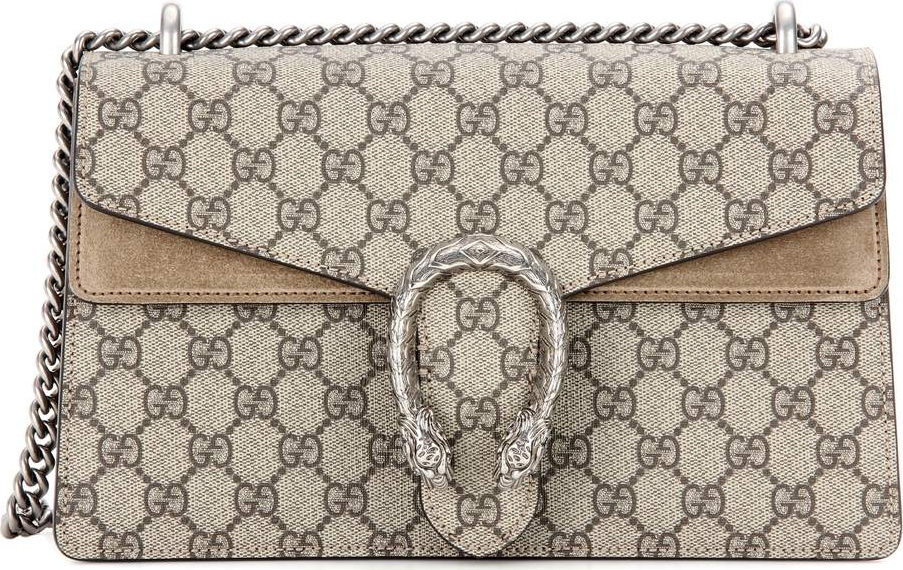 Gucci Dionysus GG Supreme Small coated canvas and suede shoulder bag