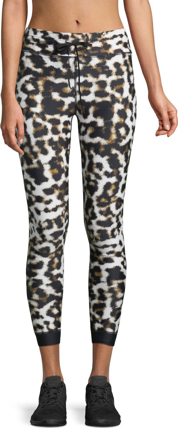 The Upside Leopard-Print Power Midi Leggings