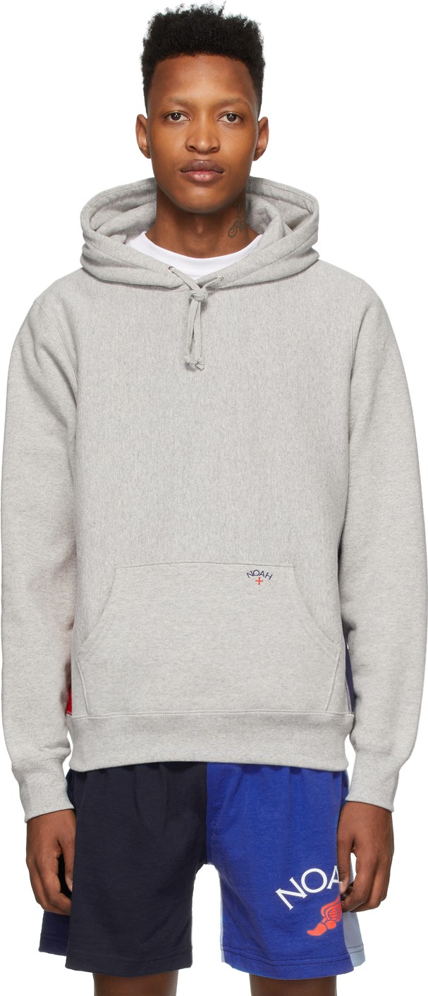 Noah NYC Grey Tricolor Hoodie