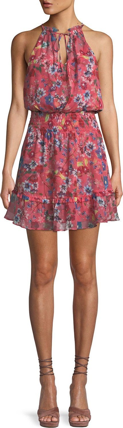 Parker Serenity Floral Silk Mini Dress