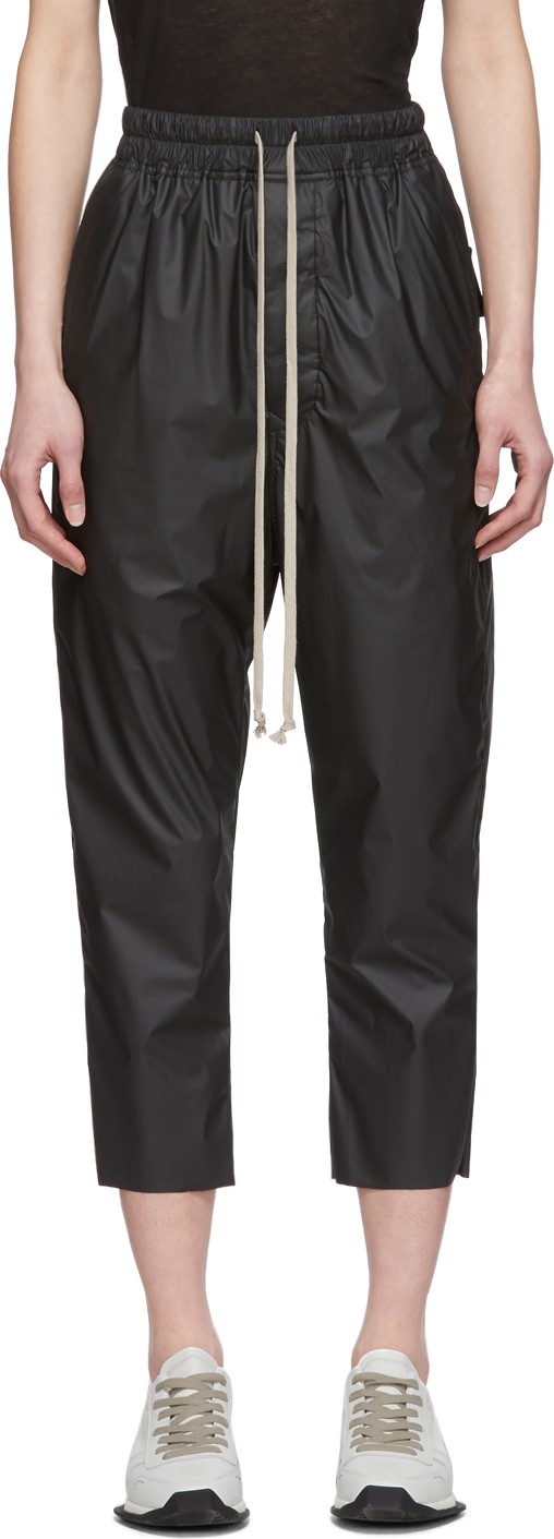 Rick Owens Black Cropped Astaire Trousers