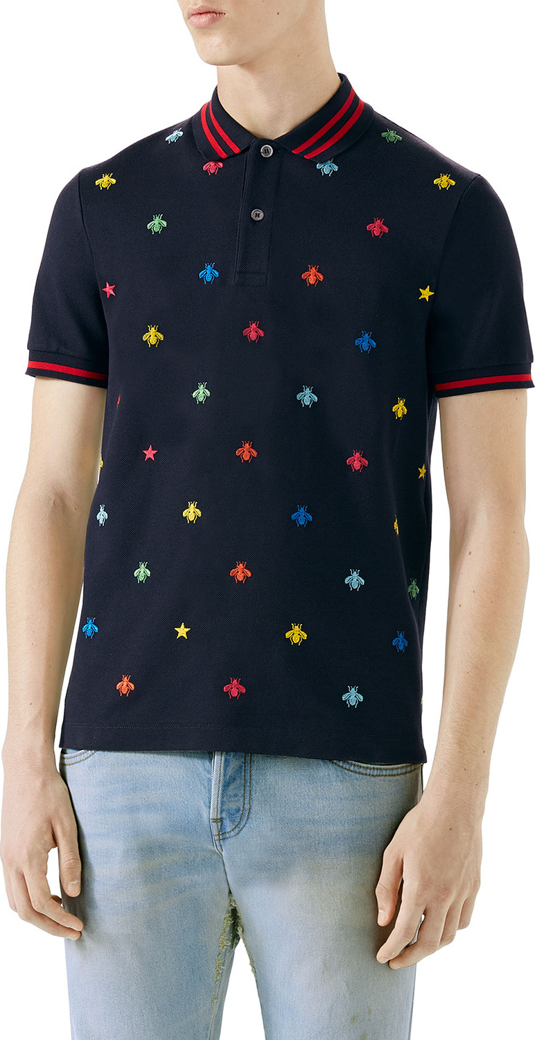 Gucci Embroidered Polo Shirt