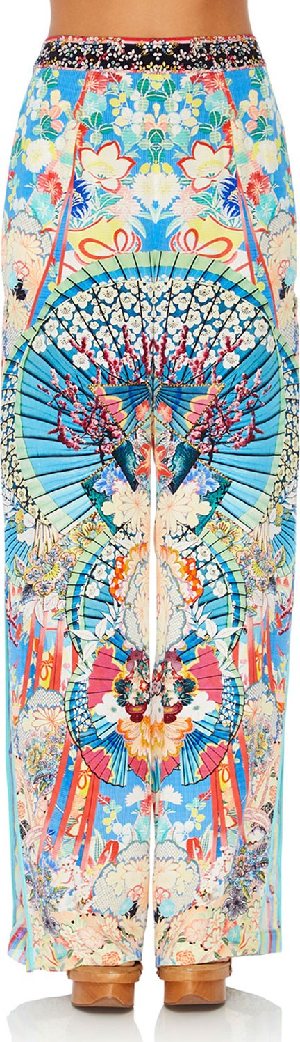 Camilla Wide-Leg Pants with Side Split