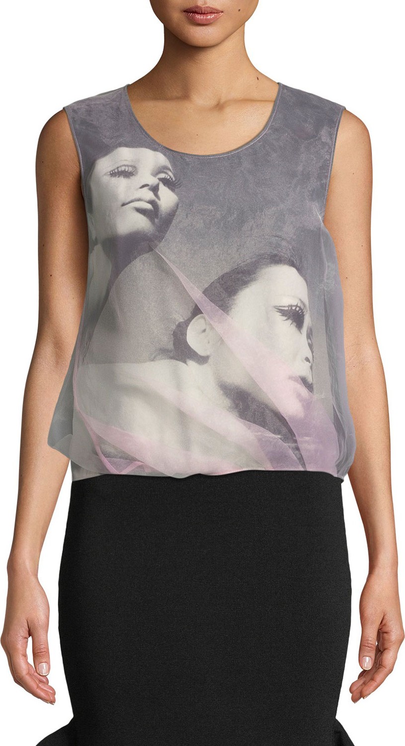 Opening Ceremony Shinoyama Organza Graphic Tank Top