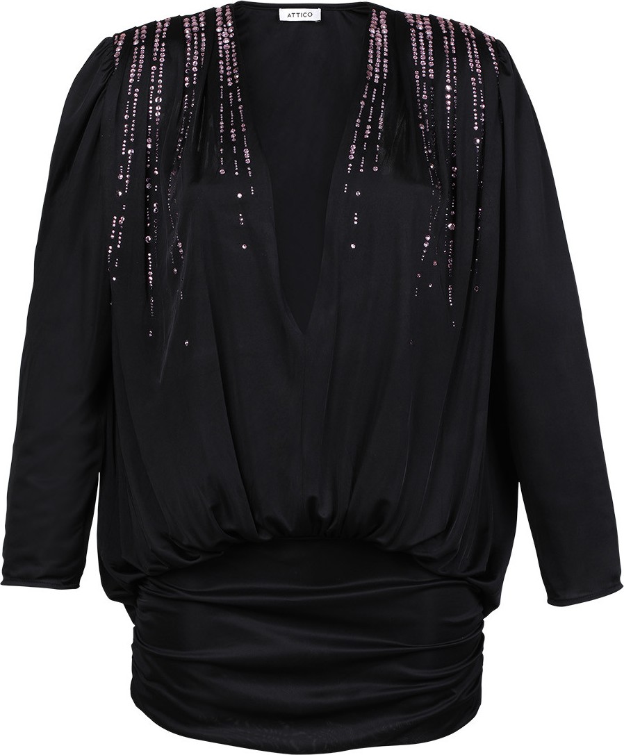 Attico embellished jersey mini dress