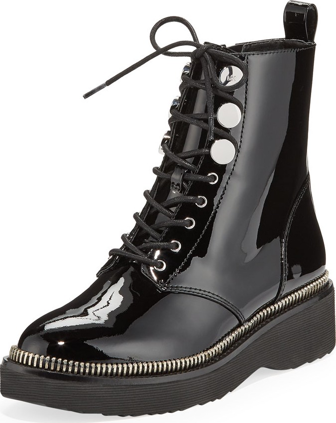 MICHAEL MICHAEL KORS Tavie Patent Combat Booties