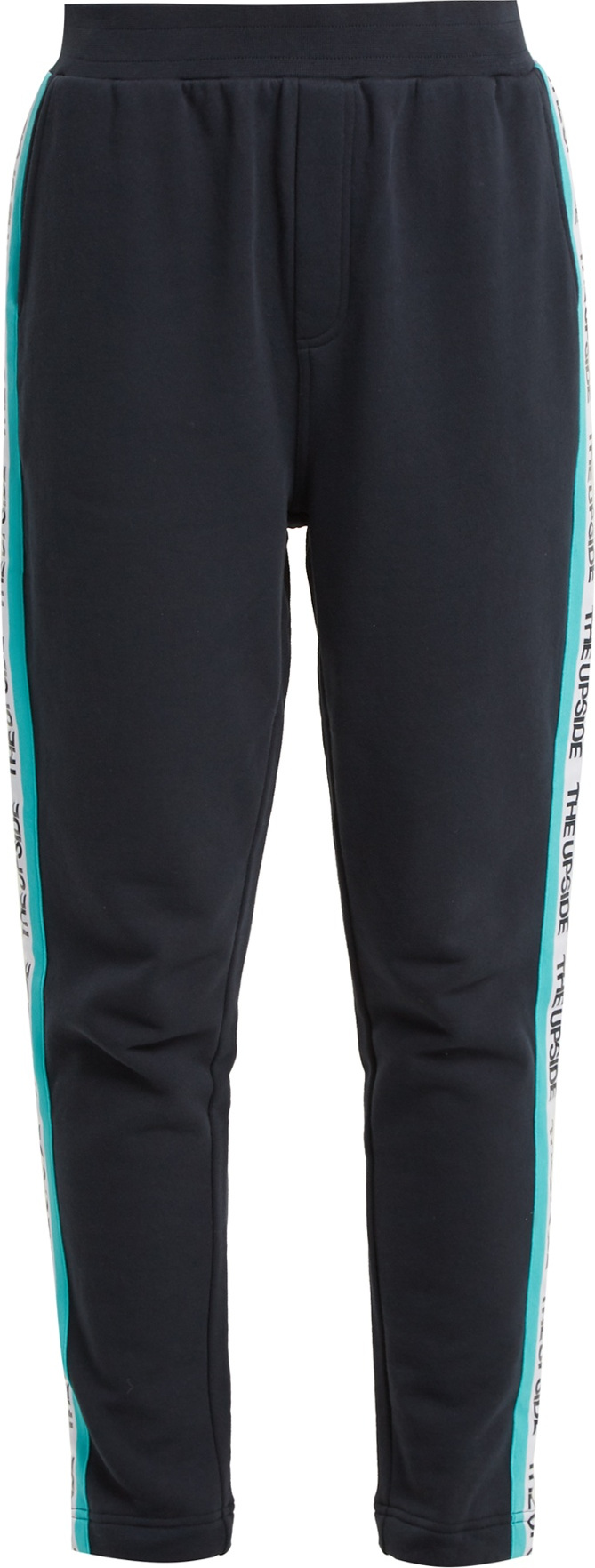 The Upside Side-stripe cotton performance track pants