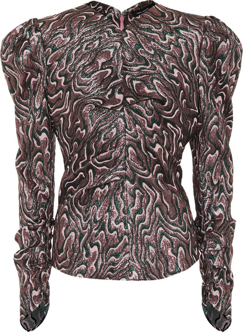 Isabel Marant Sean metallic jacquard top