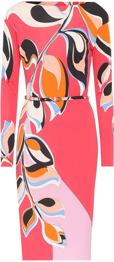 Emilio Pucci Printed crêpe dress