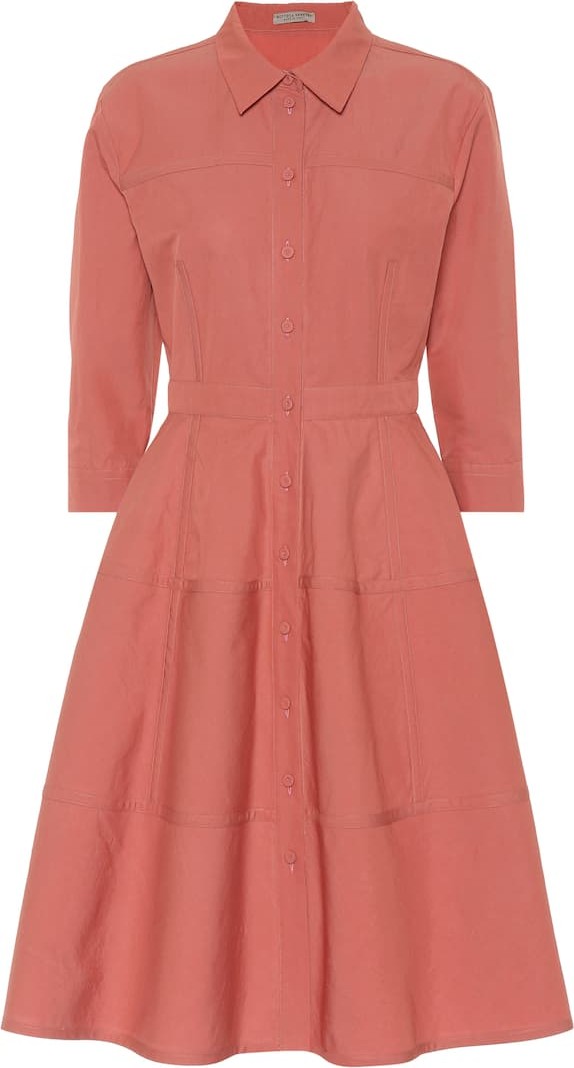 Bottega Veneta Cotton and silk shirt dress