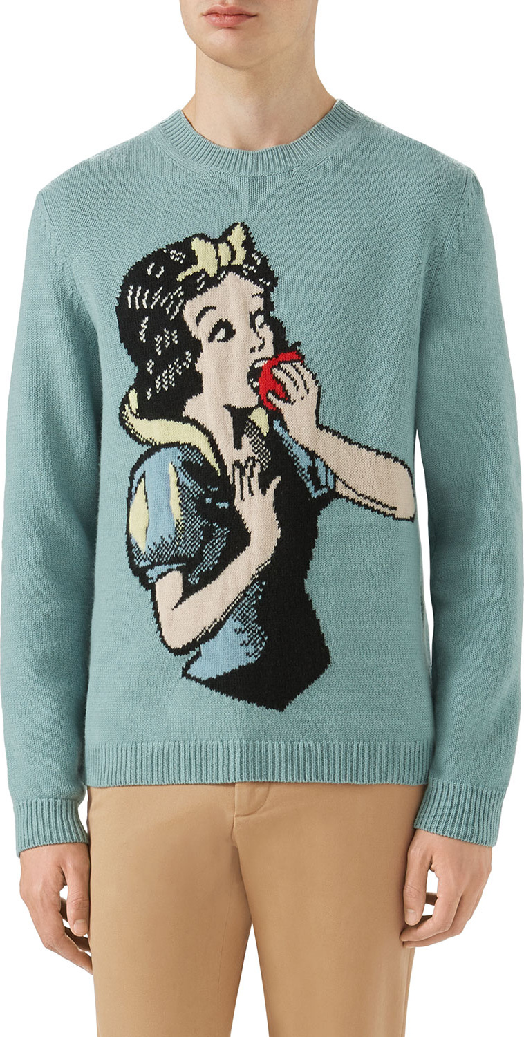 Gucci Snow White Intarsia-Knit Wool Sweater