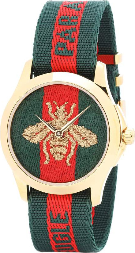 Gucci Le Marché des Merveilles 38mm striped fabric watch