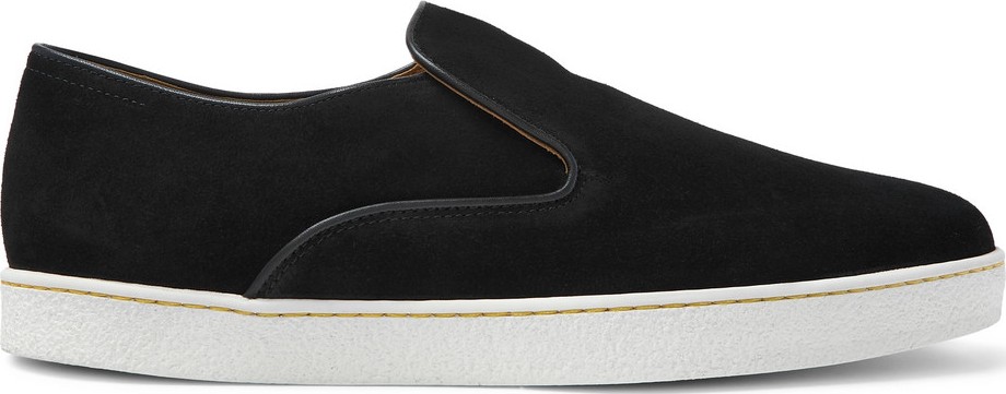 John Lobb Haven Suede Slip-On Sneakers
