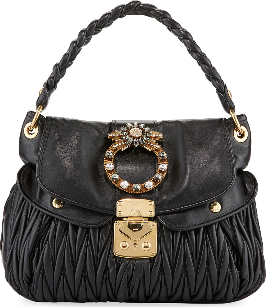Miu Miu Coffer Matelasse Top Handle Bag