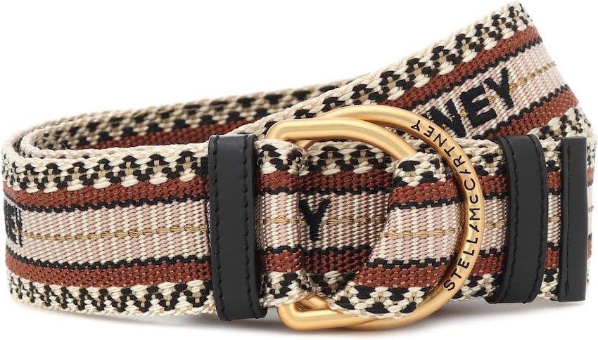 Stella McCartney Logo jacquard canvas belt