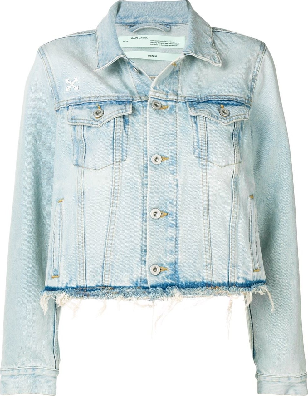 Off White denim frayed jacket