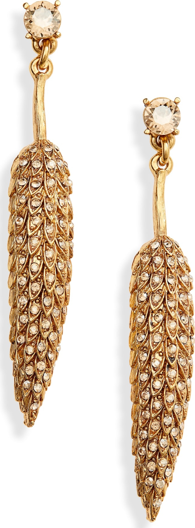 Oscar De La Renta Wildflower Linear Earrings