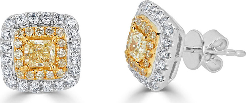 ZYDO Limoncello 18k Gold & 2-Tone Diamond Stud Earrings