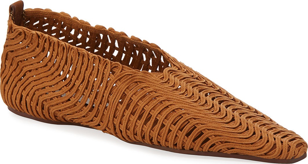 Stella McCartney Crochet Ankle-Chain Flats