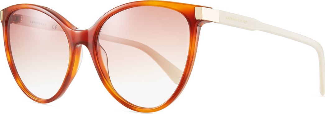 Longchamp Two-Tone Acetate Cat-Eye Sunglasses
