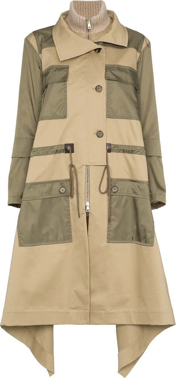 Chloe parka with asymmetric hem
