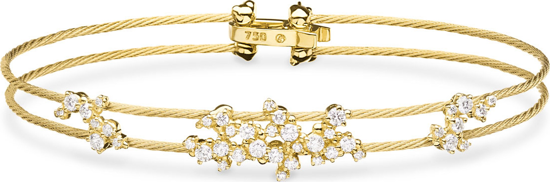 Paul Morelli Diamond Confetti Double Wire Bracelet, Yellow Gold