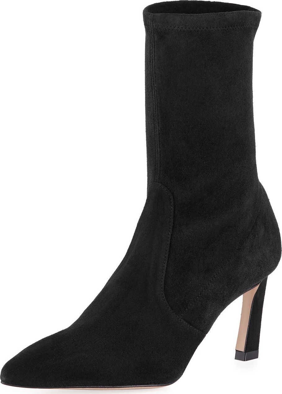 Stuart Weitzman Rapture 75mm Suede Sock Bootie