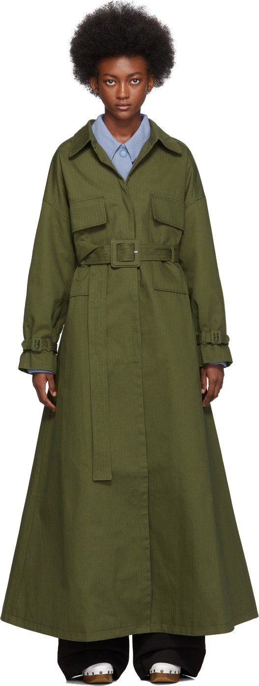 Jacquemus Khaki 'Le Manteau Thika' Coat